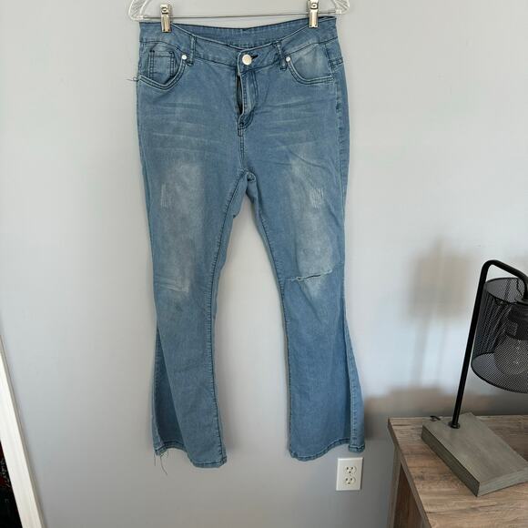 Jeans Denim - Jeans Brand Flare Leg Jeggings Jeans Size Medium